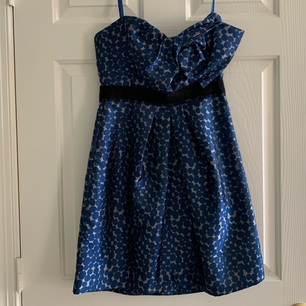 BCBG Strapless Silk Cocktail Dress